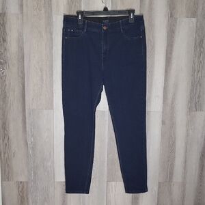 Curve Appeal Womens 12/31 Jeggings Jeans Denim Stretch Casual Blue Cotton Blend